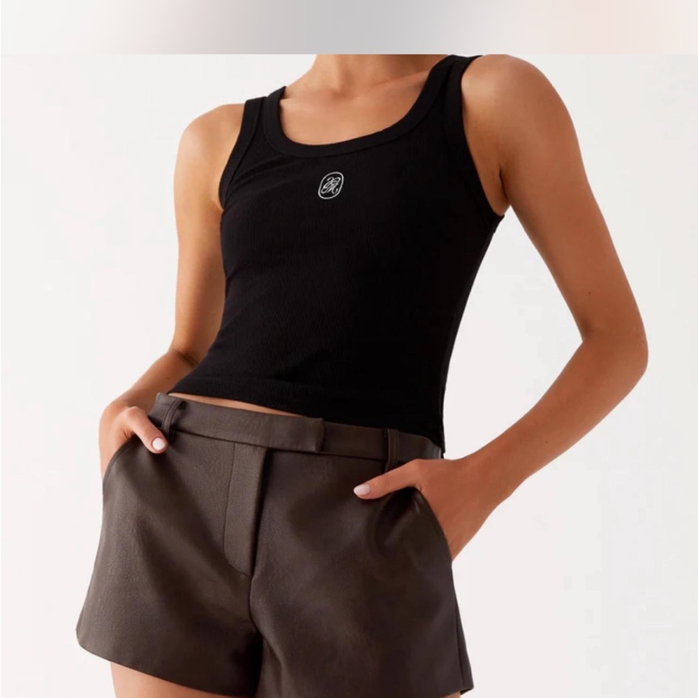 Brown Women leather Shorts